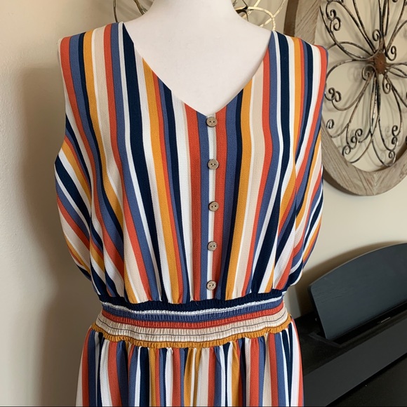 APT. 9 Size XL Striped Wide Leg Romper Jumpsuit - Picture 3 of 6